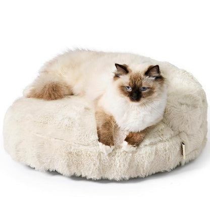 EHEYCIGA Dog Bed and Cat Couch – Fluffy Faux Rabbit Fur Pet Sofa for Dogs and Cats, Washable Removable Cover, Waterproof and Non-Slip,